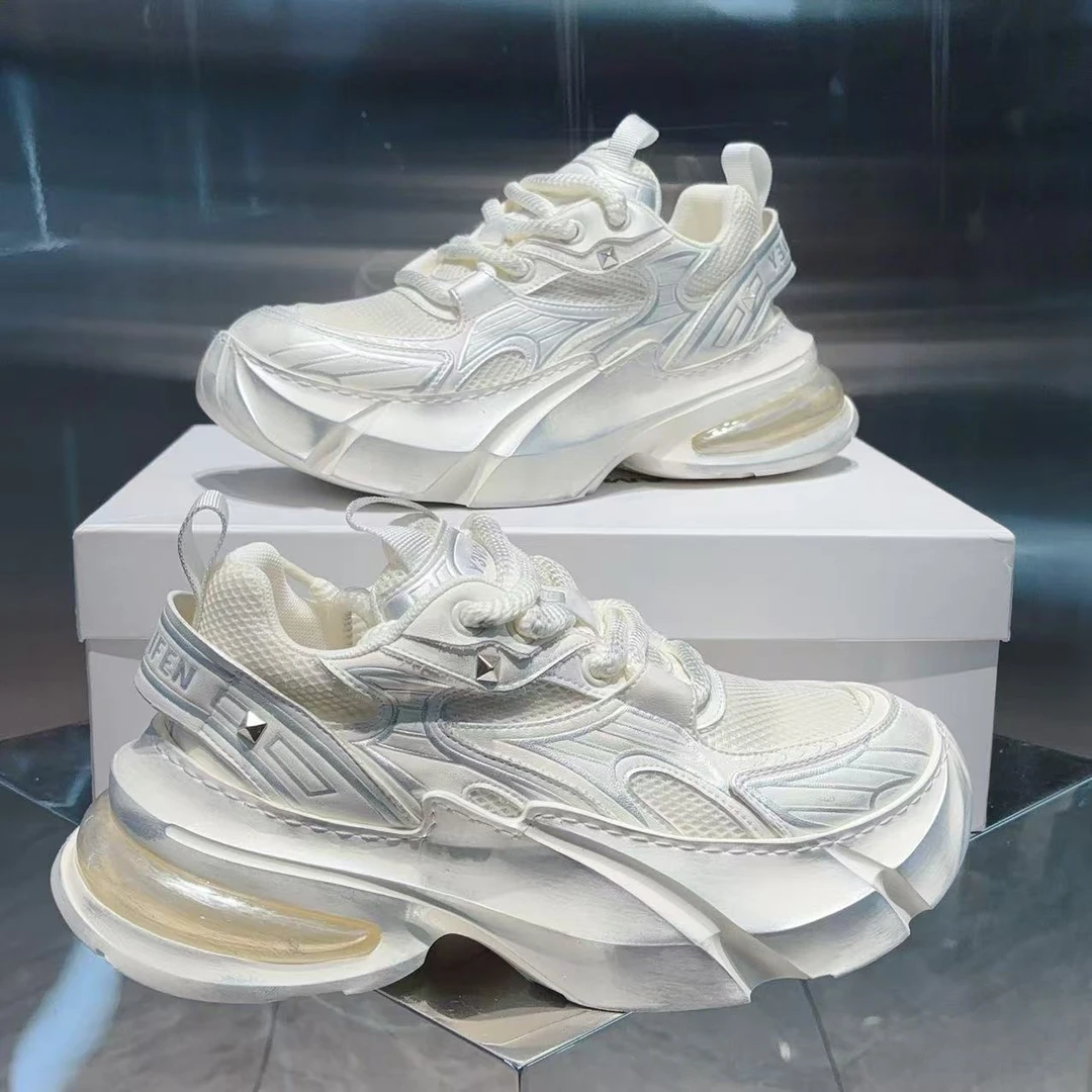 新款厚底增高休闲运动鞋男ins潮流设计感小众老爹鞋