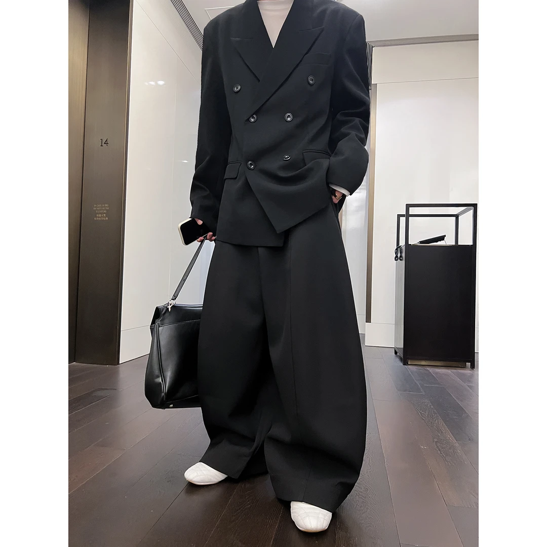 高林凡 结构大师/行走在潮流前线的弯刀廓形垂感百搭休闲西裤男