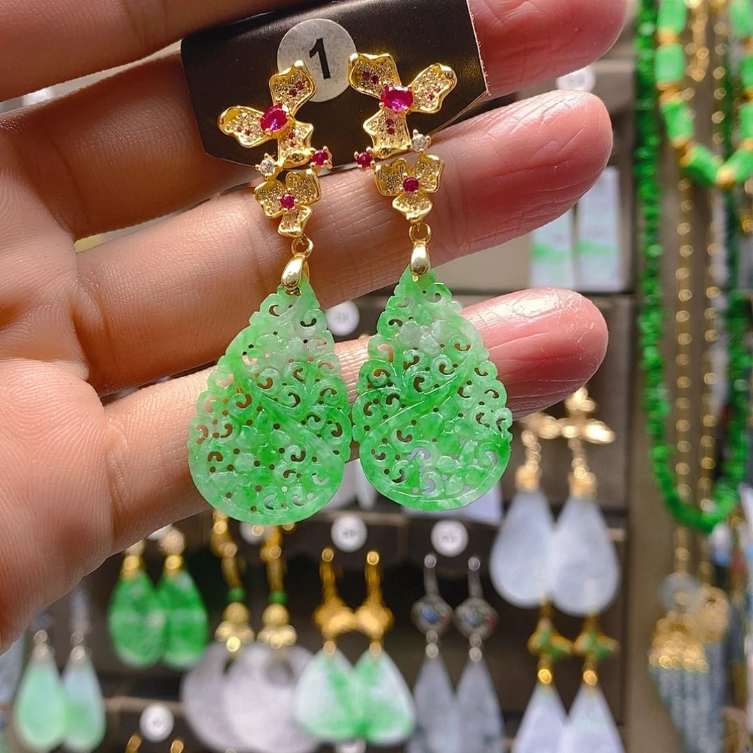 未镶嵌翡翠耳饰翡翠