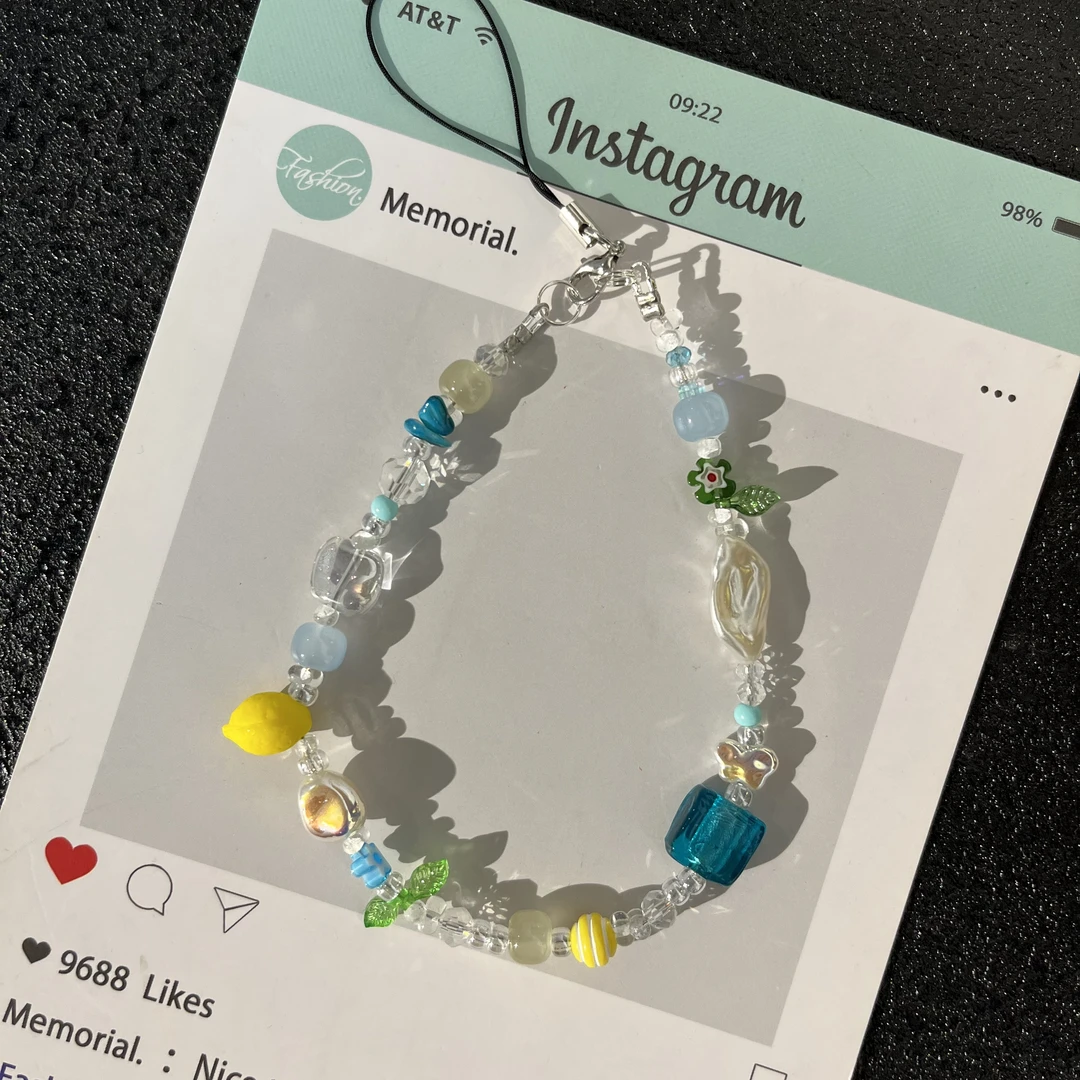 【编号109】香水柠檬 潮玩挂件DIY饰品原创手机链