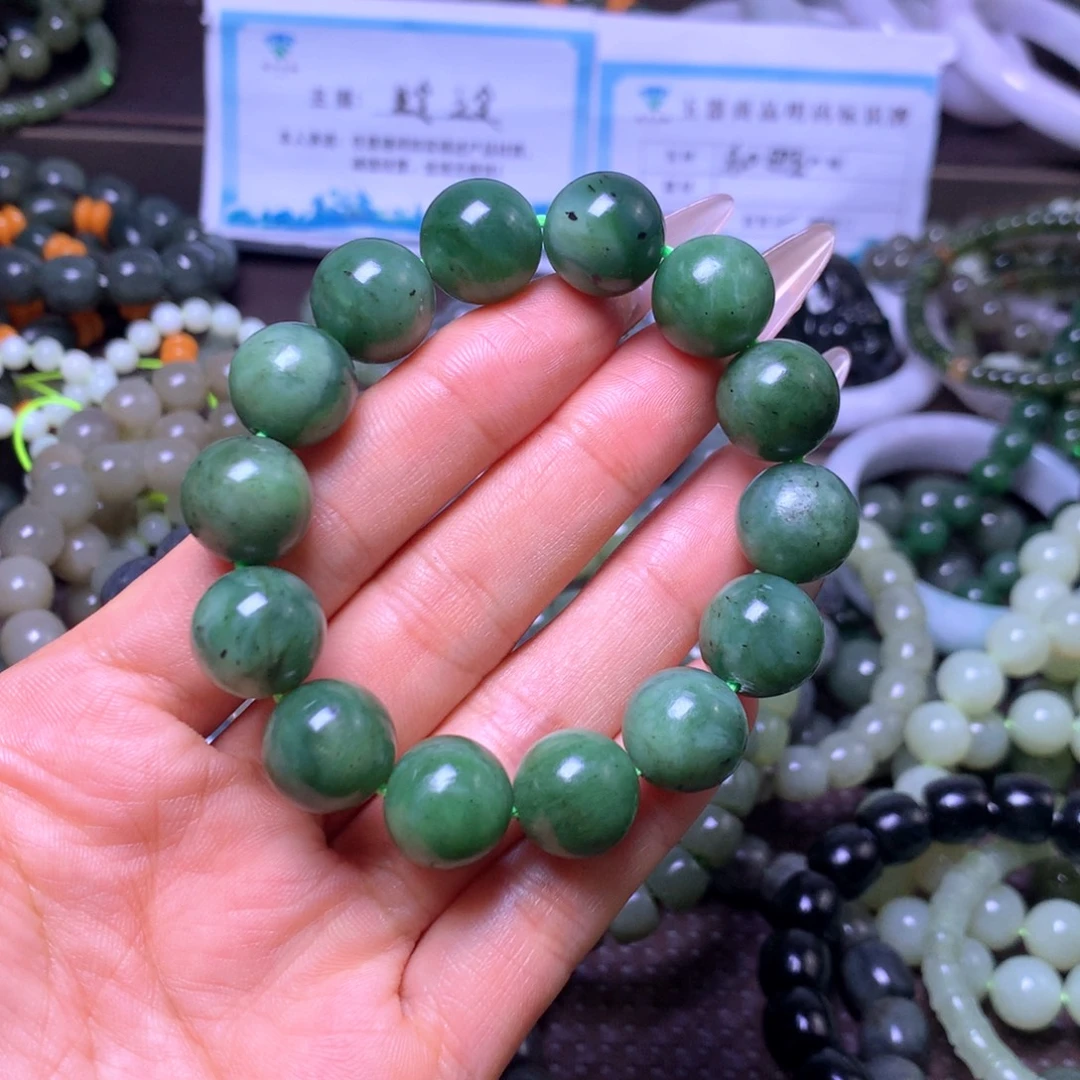 和田玉未镶嵌手串卡14