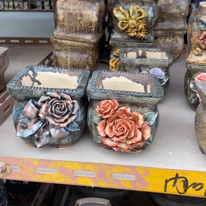 红陶青藤花器多肉花盆