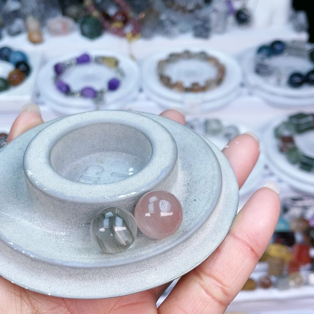 水晶单珠打孔不退不换未镶嵌