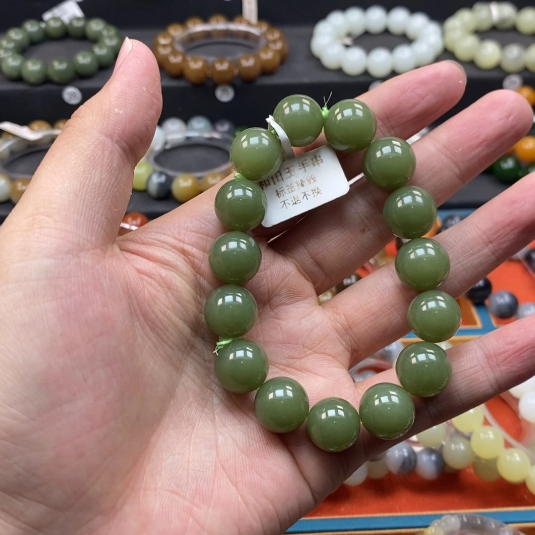 和田玉未镶嵌手链w卡14