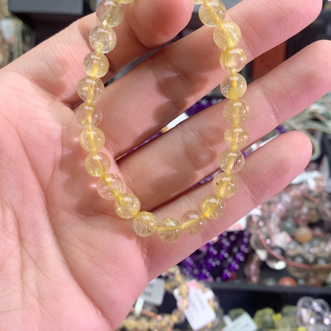 发晶手链未镶嵌黄**～发晶7
