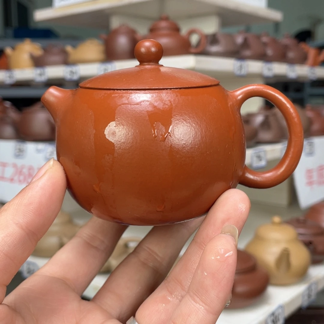 紫砂茶壶小煤窑朱泥全手工200毫升