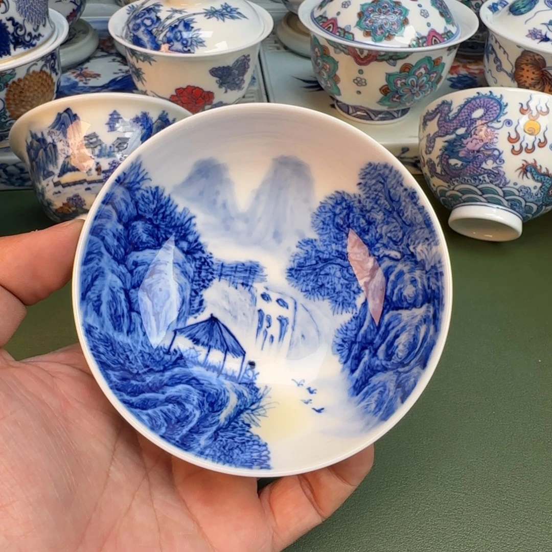 纯手工纯手绘茶具石头332