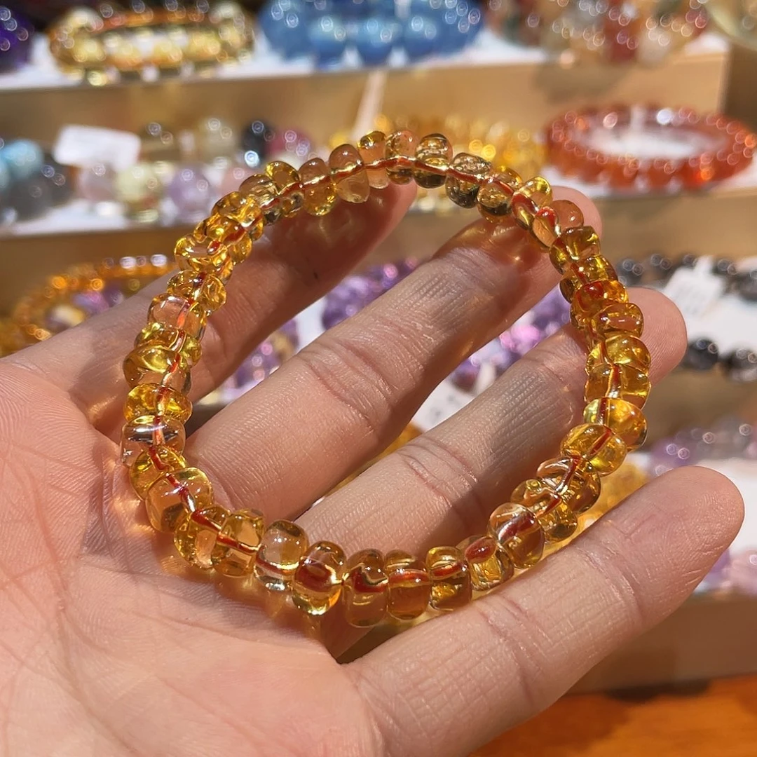 手链未镶嵌水晶黄水晶