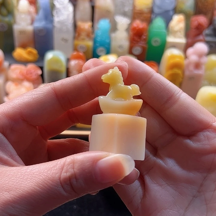 老挝石印石欣*手工定制2厘米，马，包刻字