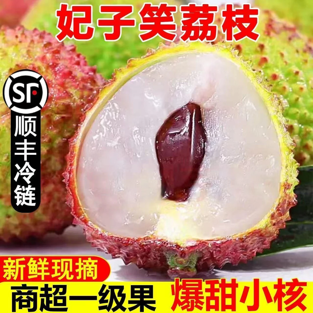 广东高州荔枝妃子笑5/10斤礼盒装非白糖罂桂味荔枝同城送新鲜广东省