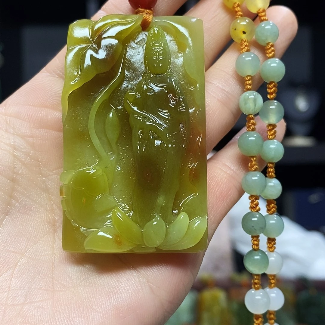 未镶嵌岫玉挂件吊坠