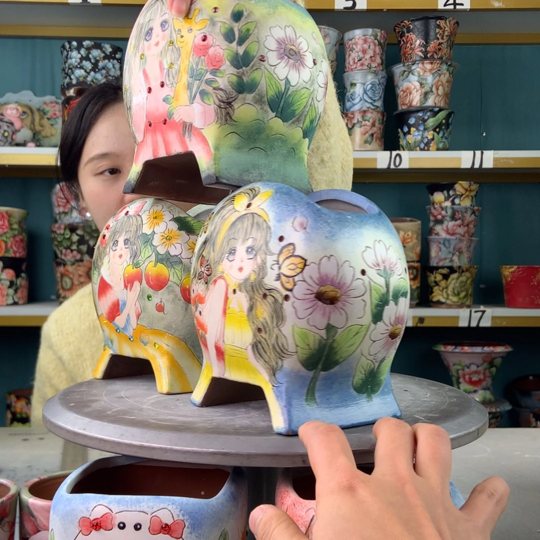 叮***灵陶景德镇手工花盆138