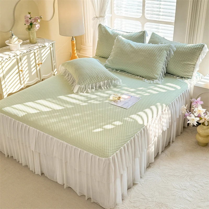 床裙款冰豆豆夏天冰丝凉席2025新款软席子夏季家用床垫床单空调席