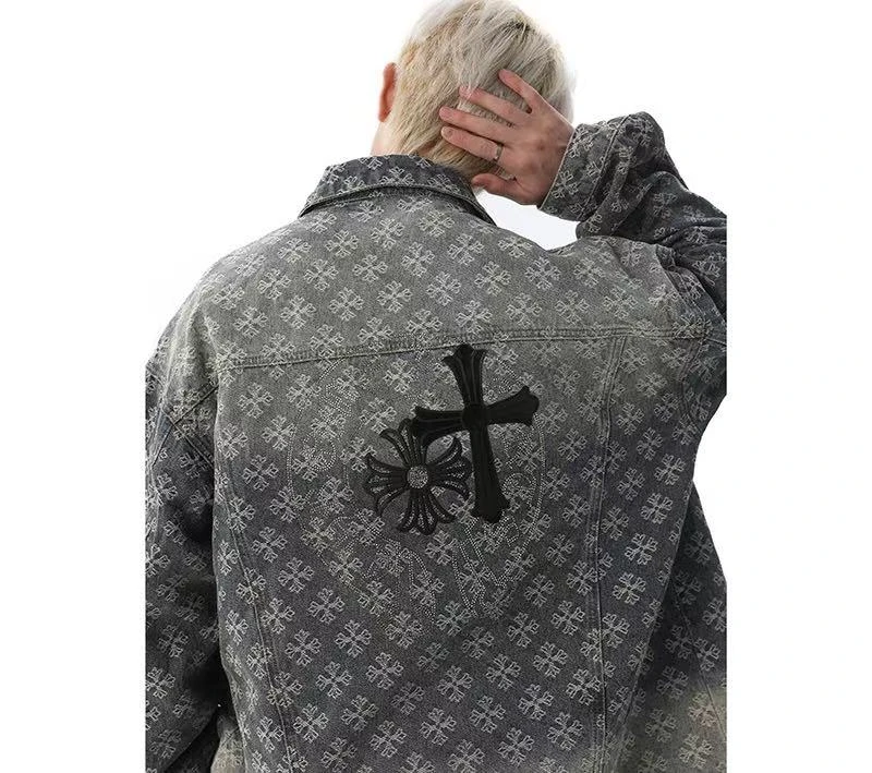 【威】3566男女同款时尚百搭潮流牛仔外套