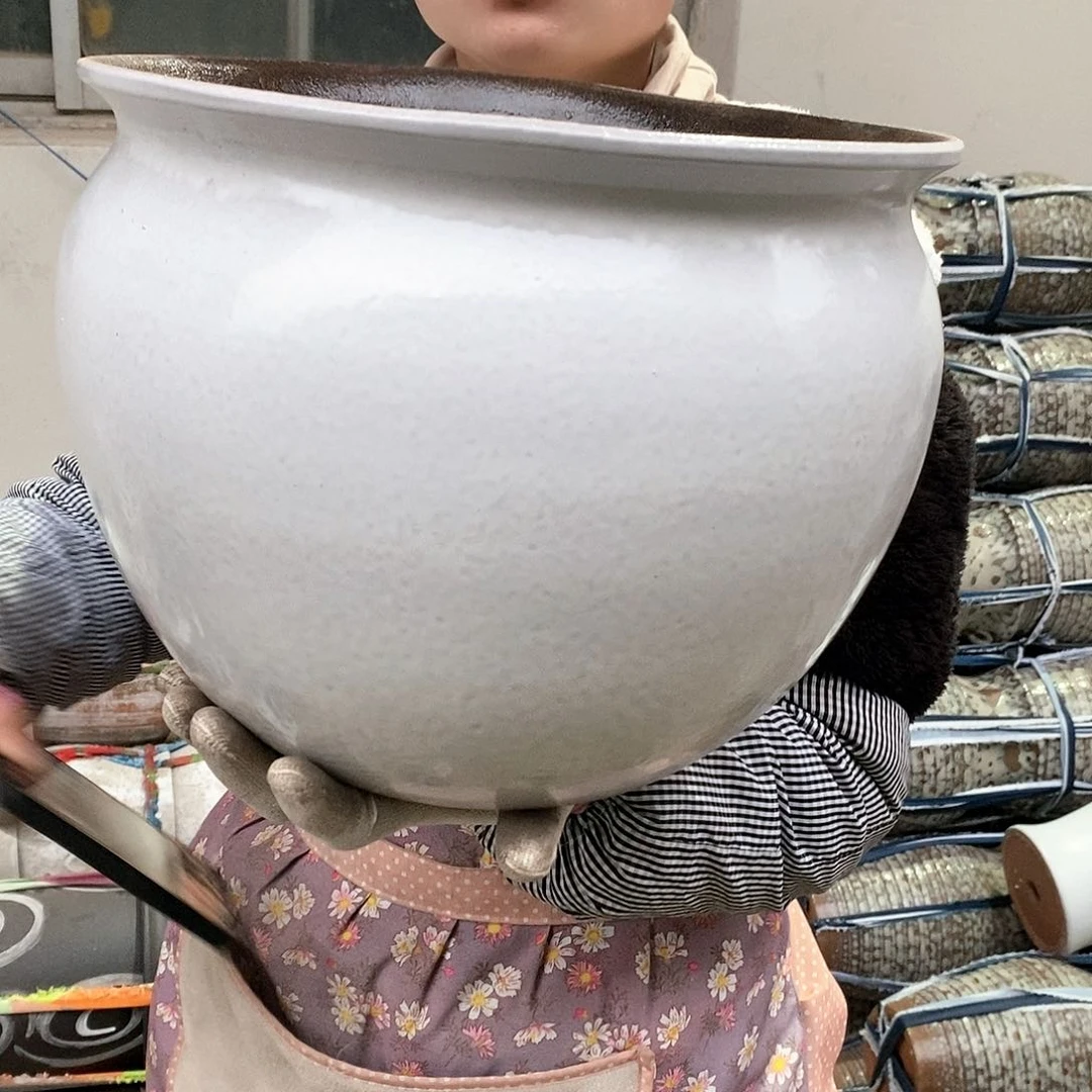 紫砂花盆瑕疵口30高24瑕疵