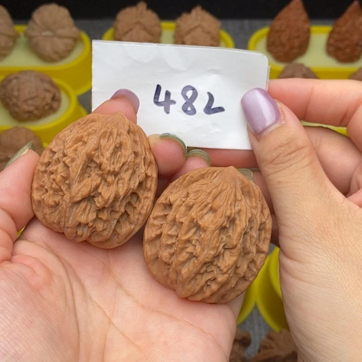 后***月把件文玩核桃482虎头41尺全品