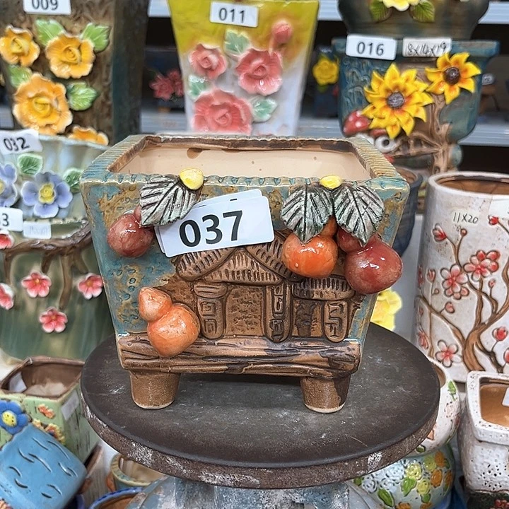 紫砂花盆粗陶材质多肉花盆