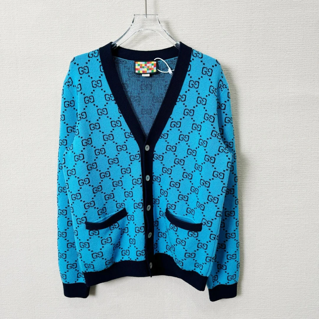 99新 GUCCI/古驰 双g字母交织图案开衫外套/M码
