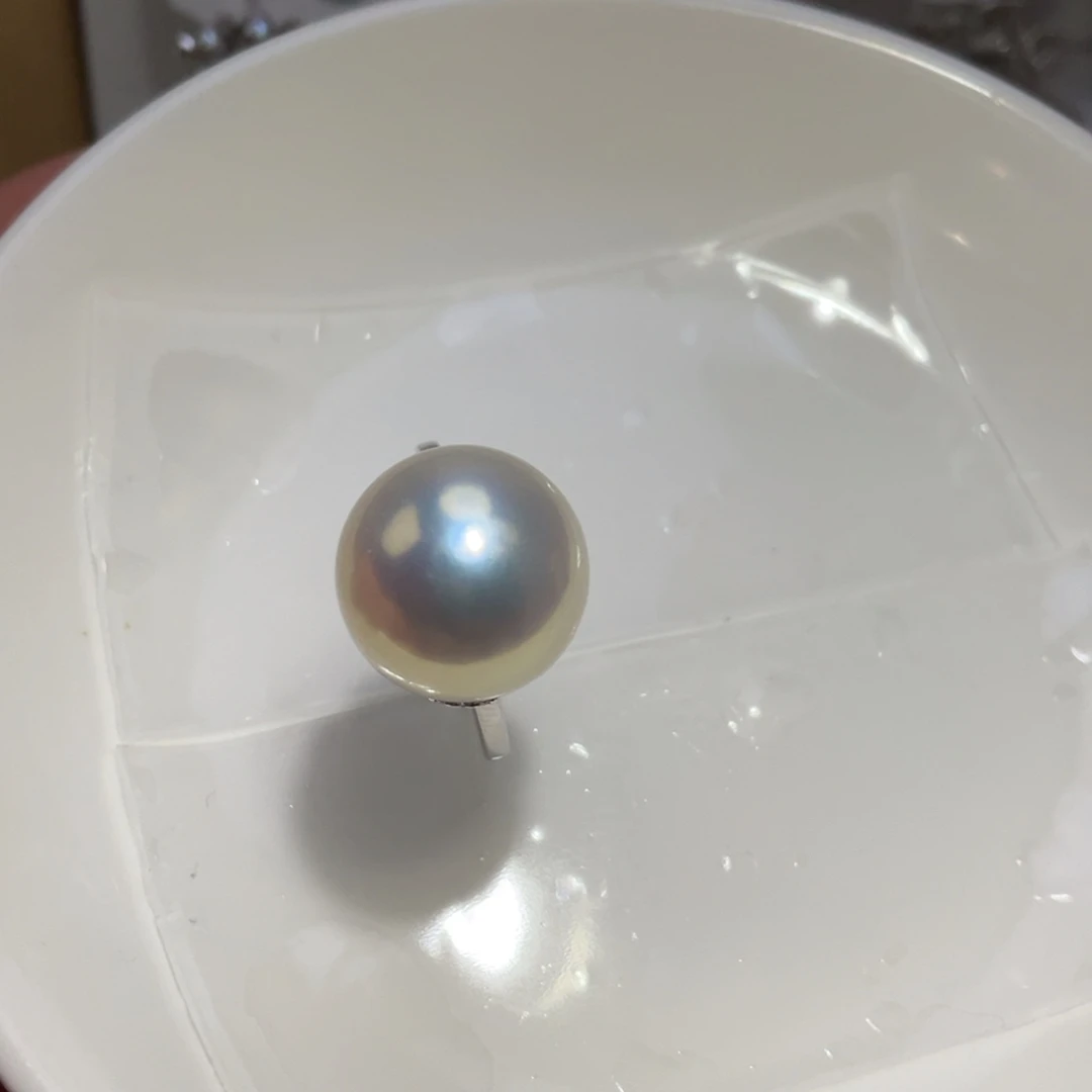 戒指淡水珍珠银S925镶嵌