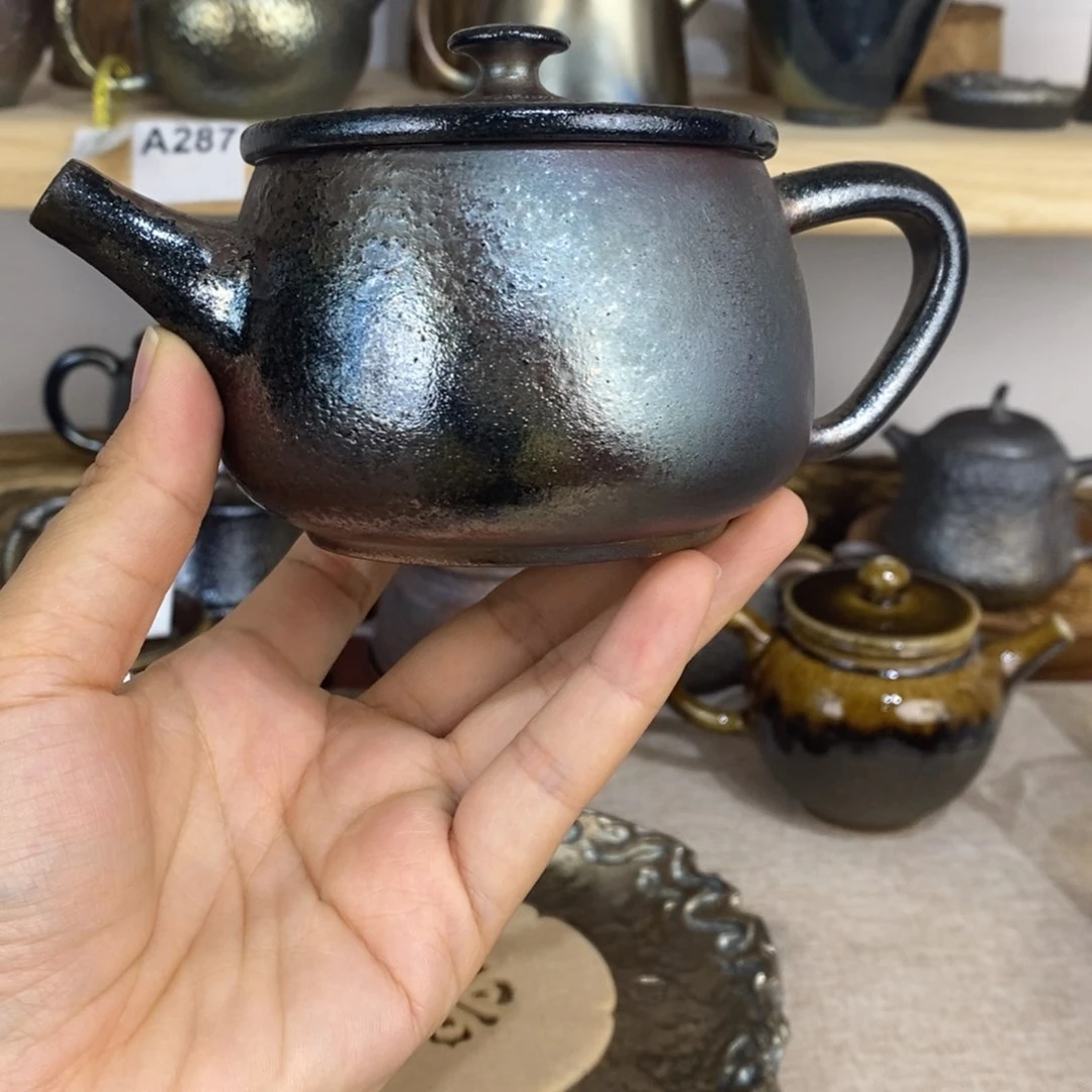 建水紫陶柴烧茶壶