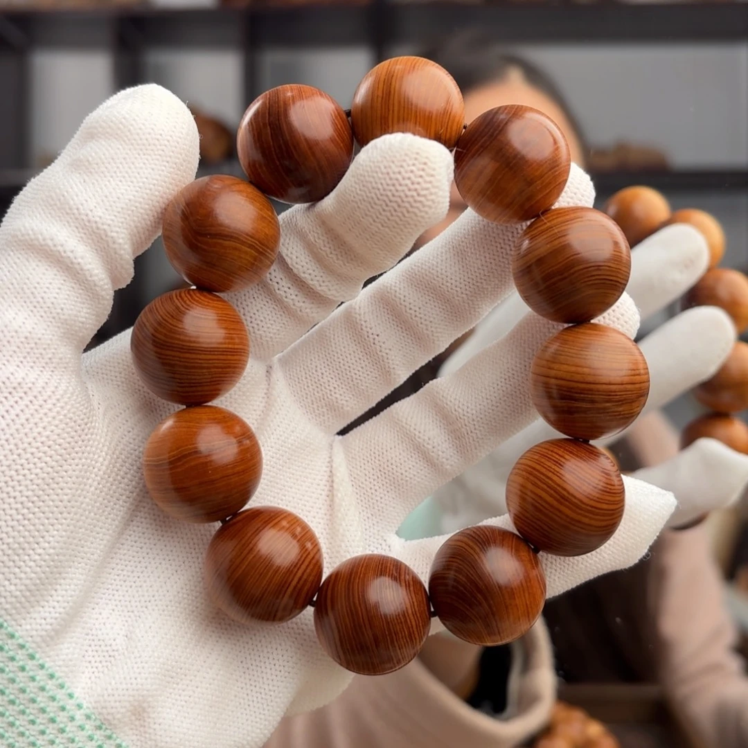 手串/手链柏木（崖柏） 红黑油虎皮纹2.0泥膏香料药香45.6