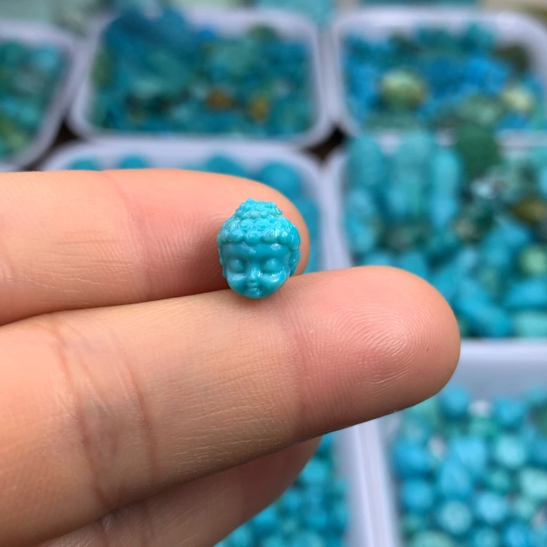 绿松石未镶嵌吊坠(不含链)9×8