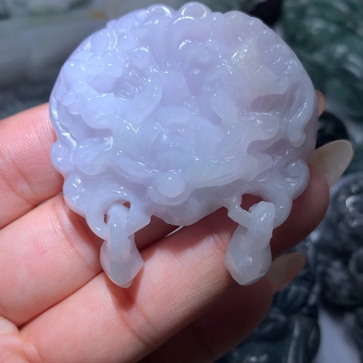 翡翠未镶嵌颈饰保真天然A货翡翠