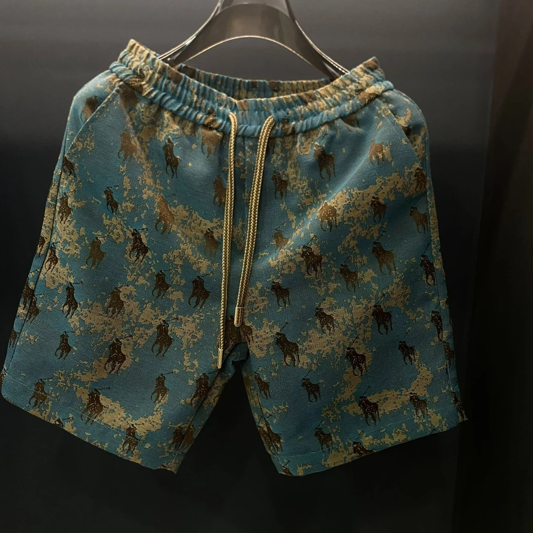 DL【25213】拉夏季潮牌高定男装短裤潮流2025时尚休闲五分裤