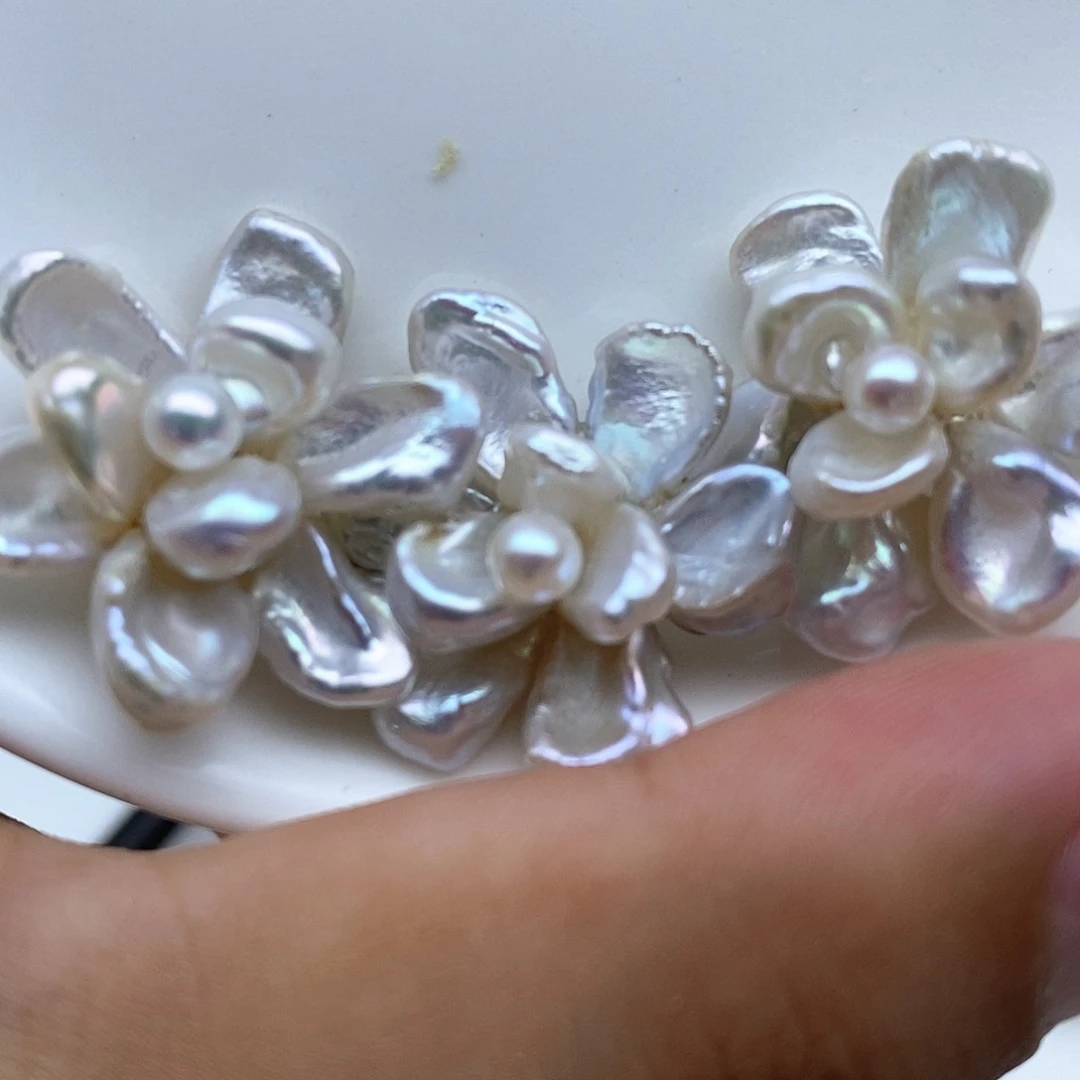 玉***竹合金淡水珍珠吊坠