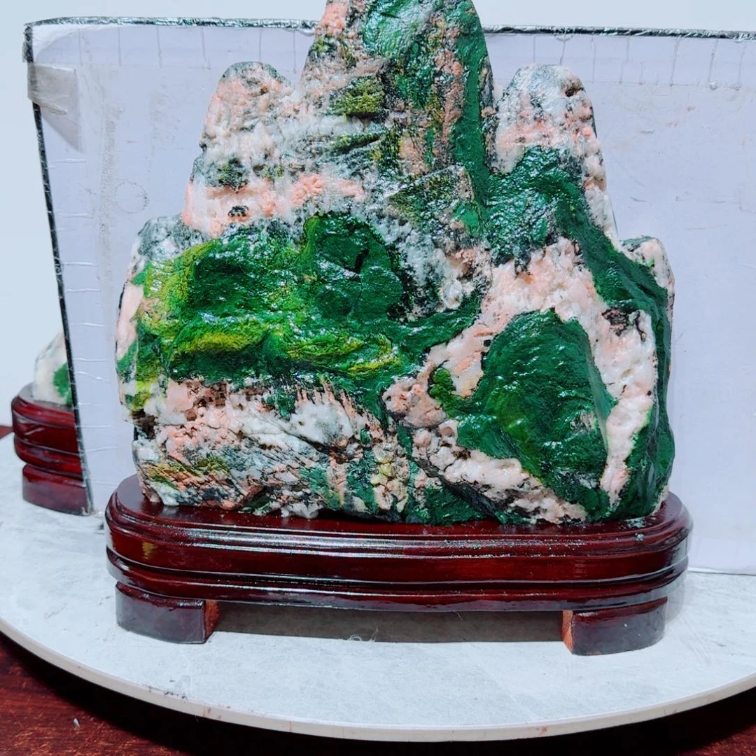 高***发石材青海七彩石摆件