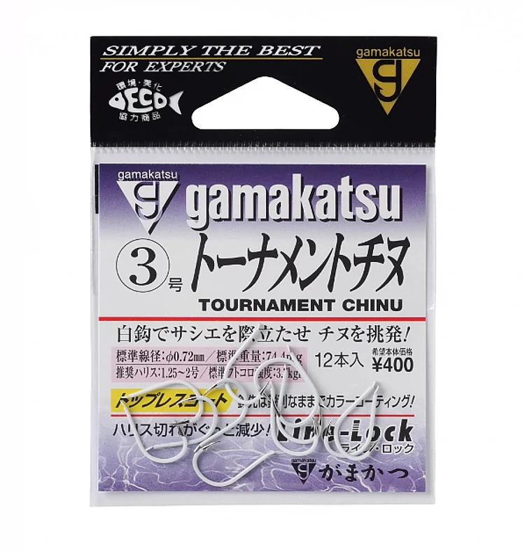 日本制 GAMAKATSU/伽玛卡兹鱼钩66019 白千又钩