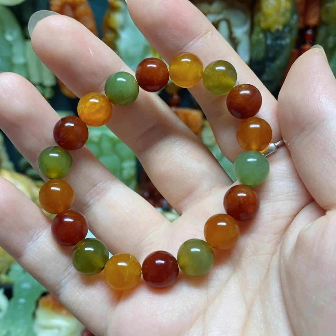 未镶嵌蛇纹石玉手链