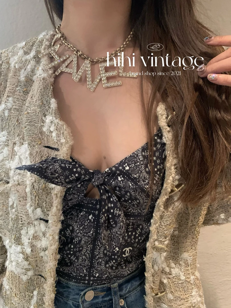 95新 Chanel/香奈儿 Chanel 19S 字母镶钻项链/9153261