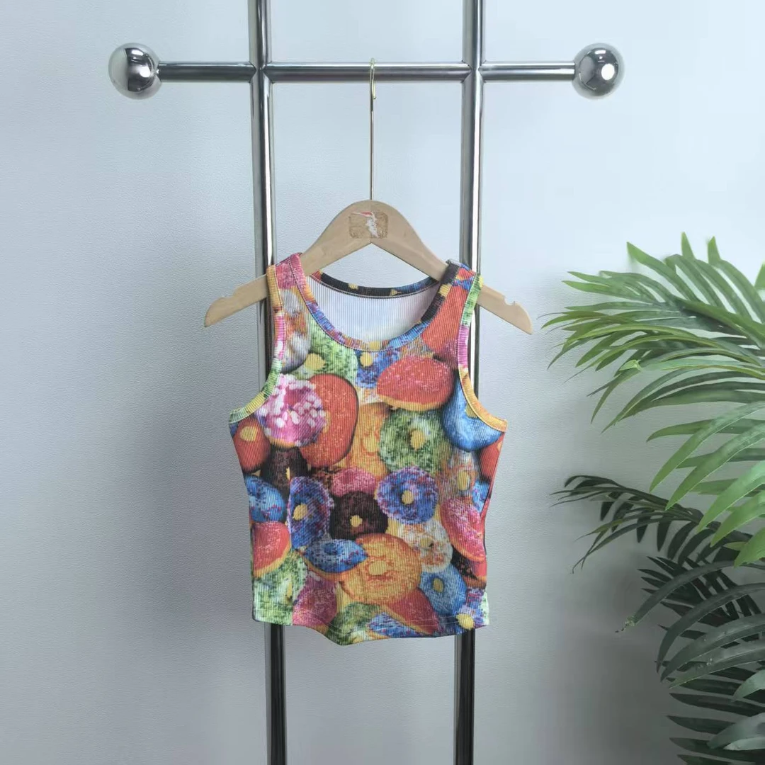 【6163】彩色印花背心B3-4