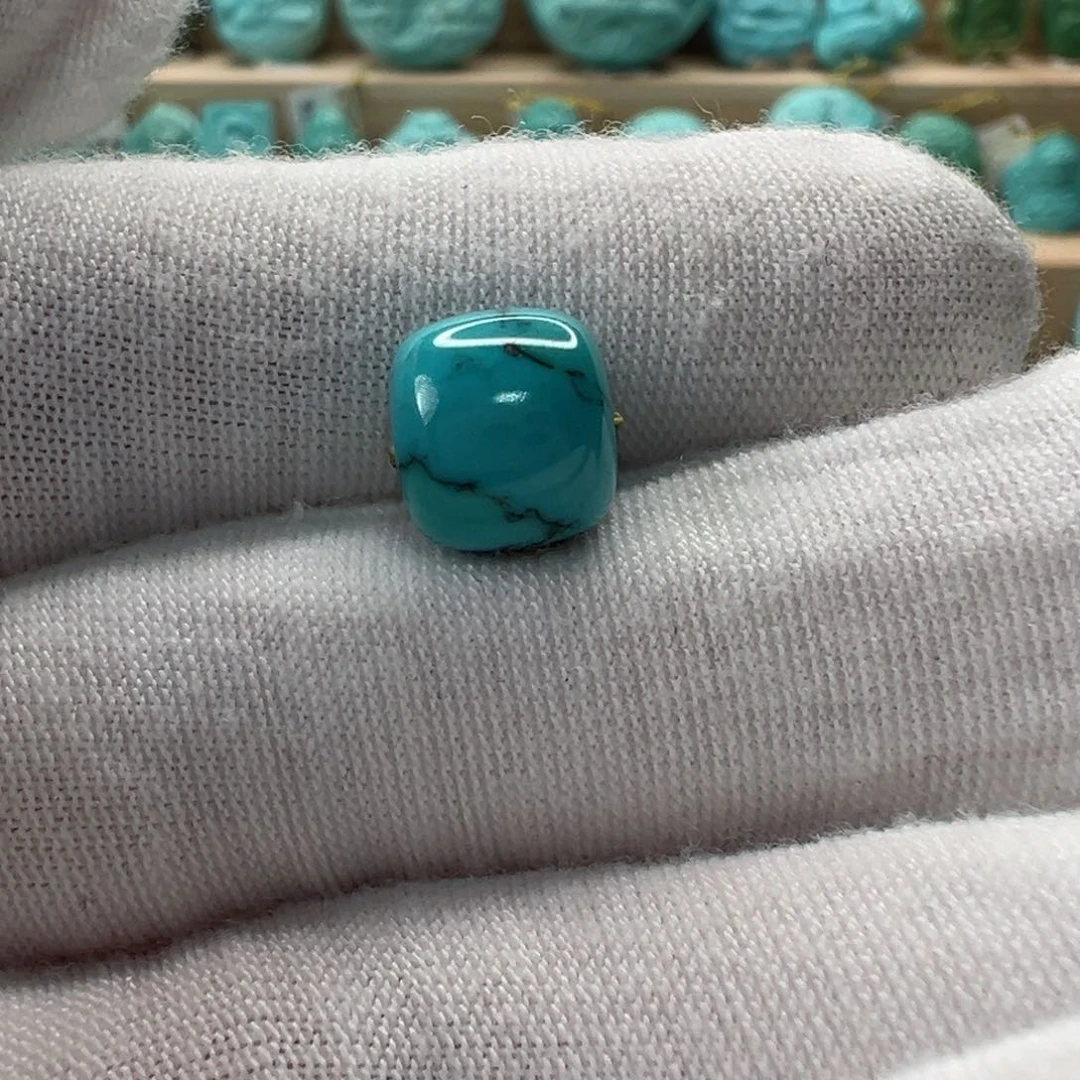 未镶嵌绿松石老型珠9.2mm