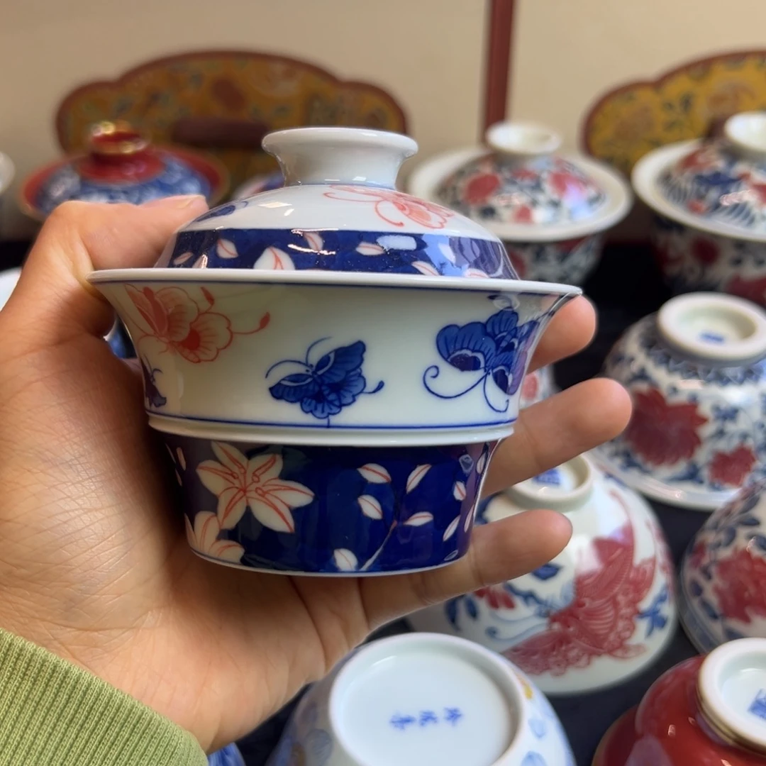 唐庐百合花蝴蝶竹节