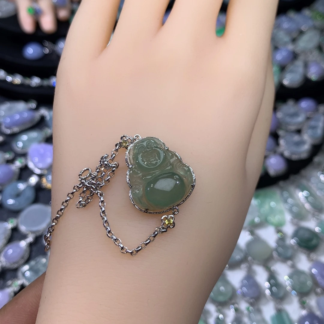 翡翠18K金镶嵌手链