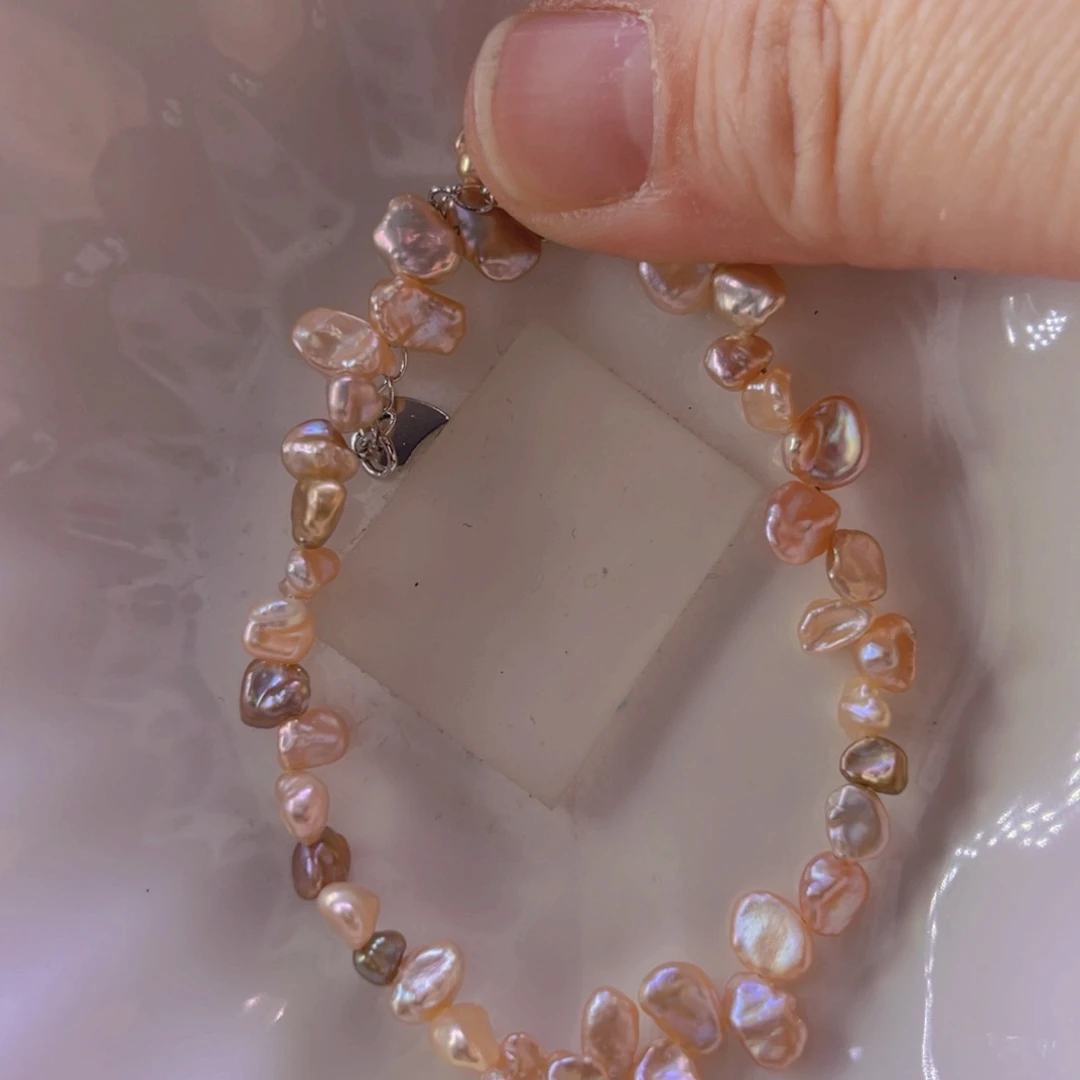 淡水珍珠手绳合金