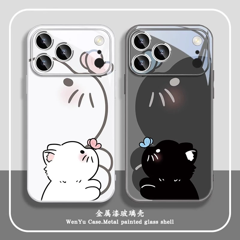 猫咪适用苹果17promax手机壳女iphone16pro情侣17air新款14plus