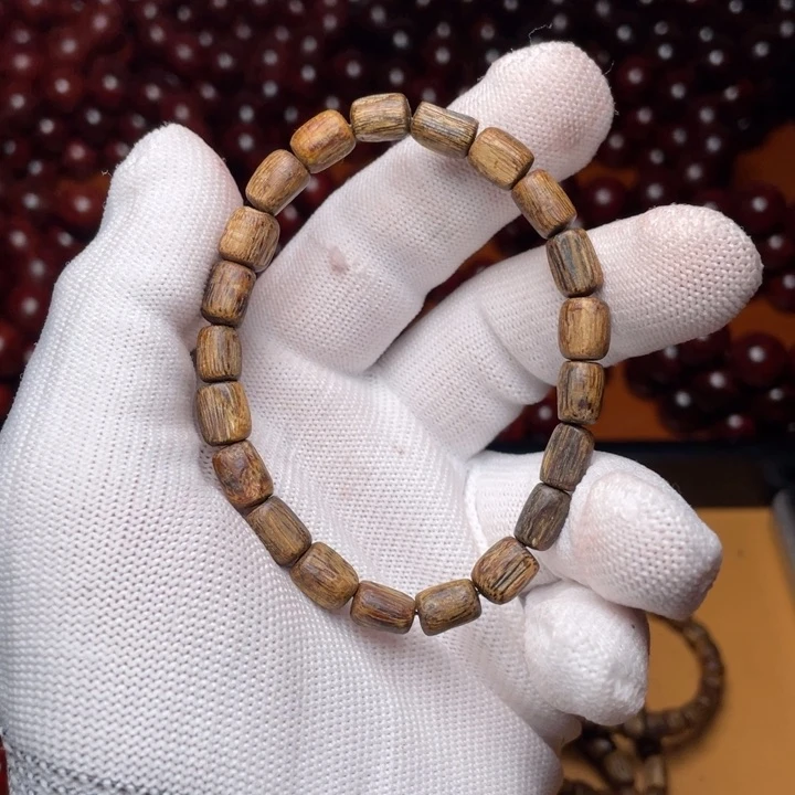 木莺歌绿其随型桶珠