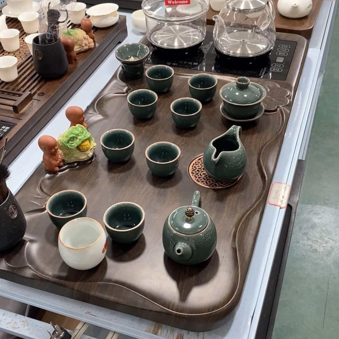 实木茶盘茶具套装家用