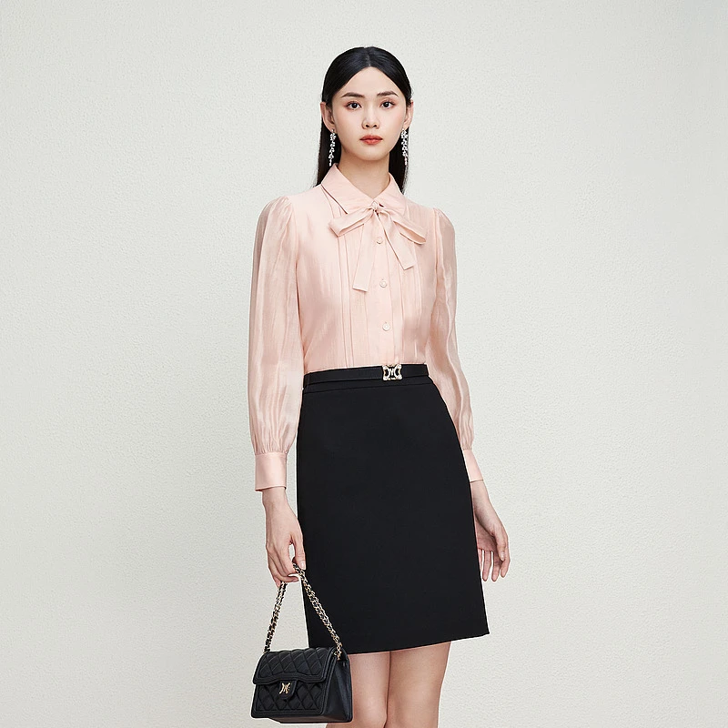 2024年新款双面乱麻肌理感包臀裙优雅显瘦半身裙-MJFC02WSK710B11