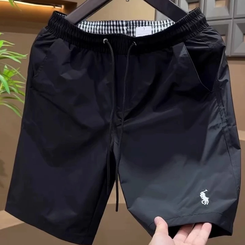 2025夏季新款男士运动短裤休闲沙滩裤刺绣潮流五分裤宽松