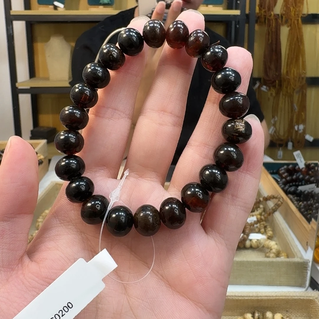 二***胖琥珀未镶嵌裸石琥珀10mm血翳