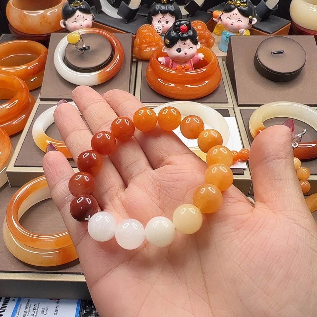 石英质玉（黄龙玉）未镶嵌手串