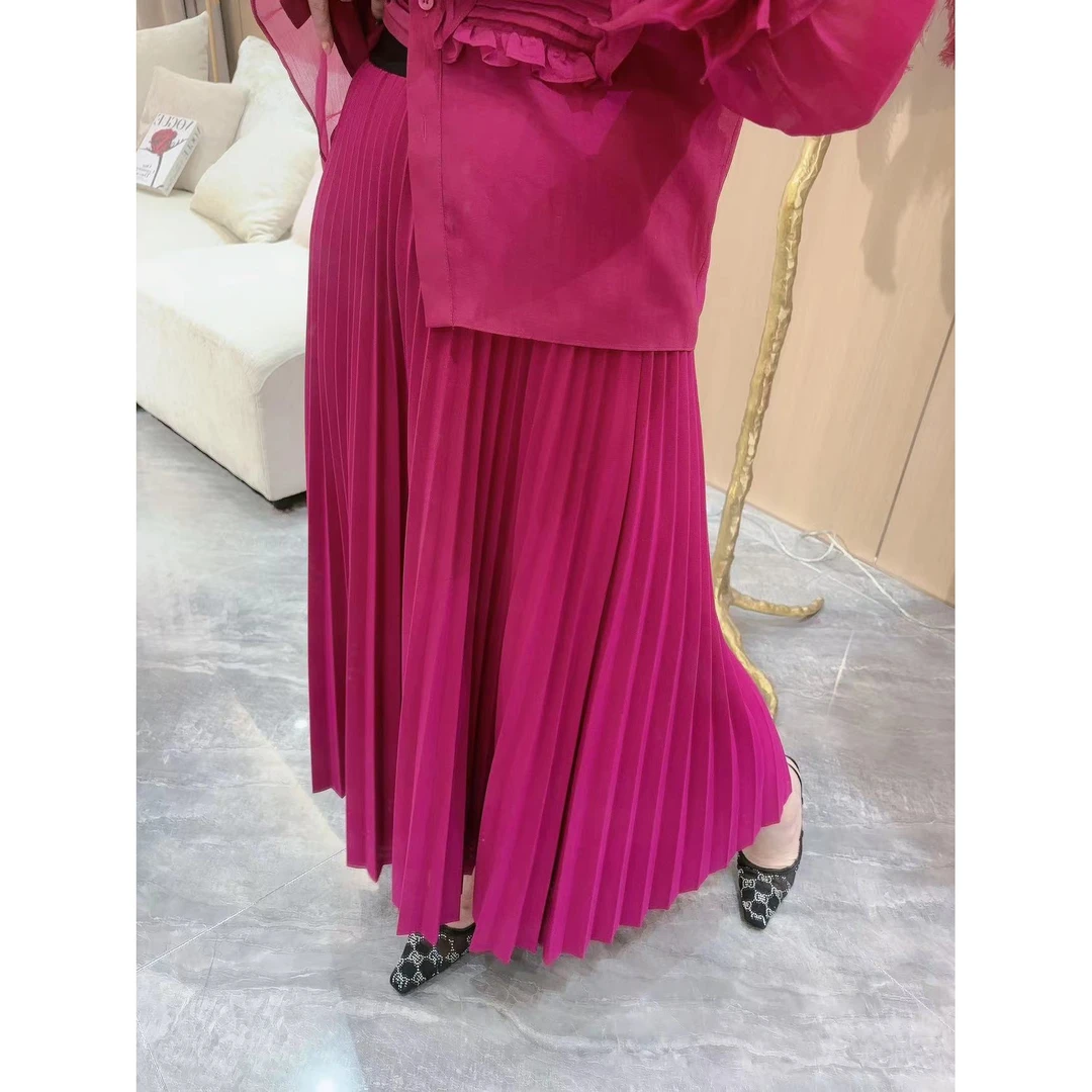 独宠【旷谷幽兰】时尚休闲宽松百搭显瘦休闲女装百褶裙