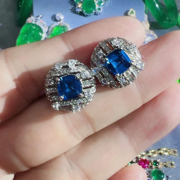 非金属红色蓝色满钻镶嵌