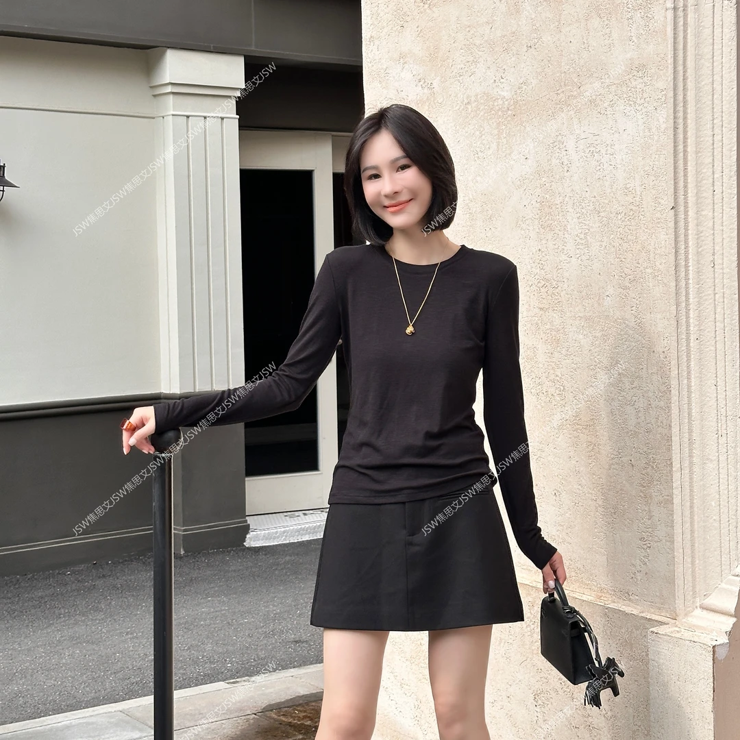 年终大促 秋季时尚休闲百搭显瘦长袖圆领打底衫JSW2506070