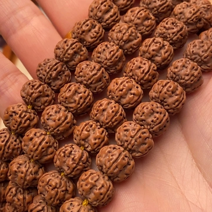 珍***人吊坠金刚菩提凹底梅花108