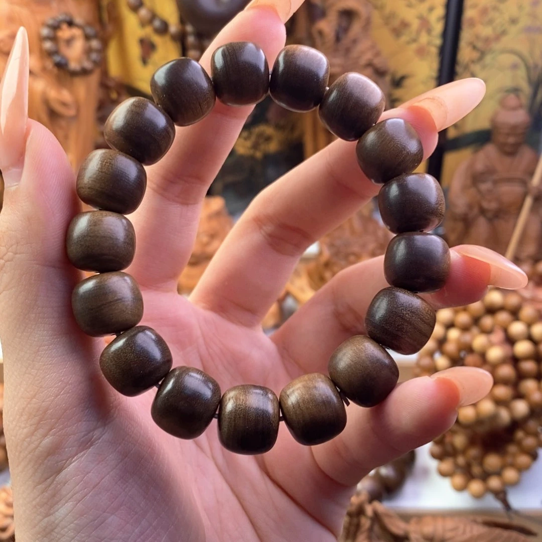 檀香木手串/手链甜****虾焦糖1213单圈沉水黑肉